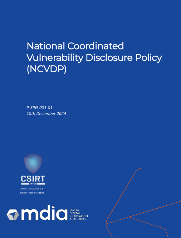 The National Coordinated Vulnerability Disclosure Policy