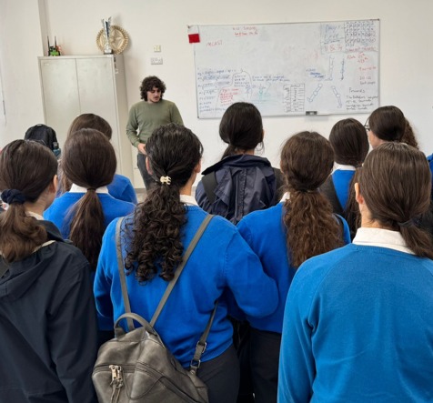 Students during thier visit at MCAST Vocational ICT labs