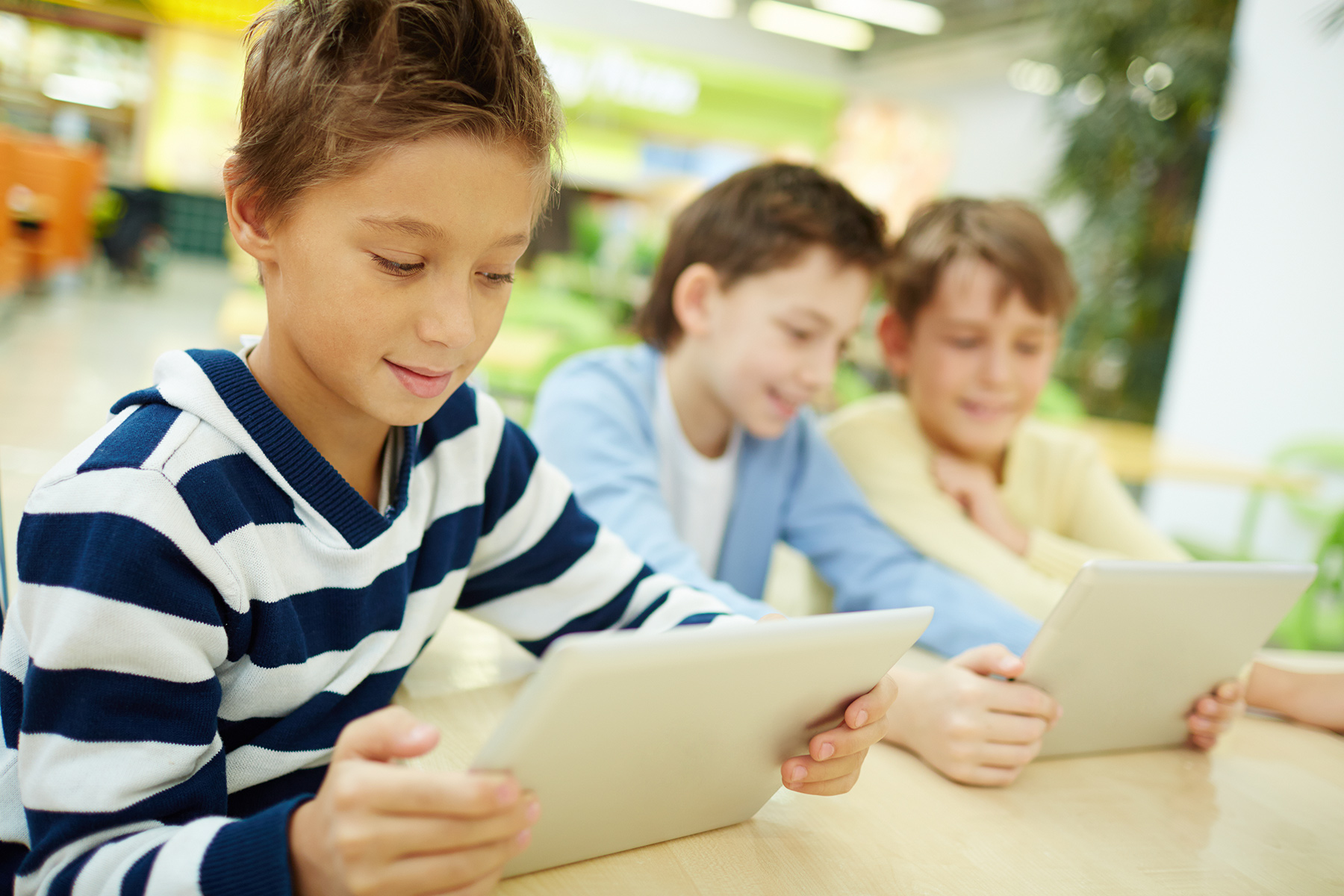 Children using tablets